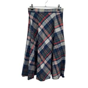 Plaid Tartan A Line Skirt‎ XS Preppy Academia Cottagecore Vintage Schoolgirl